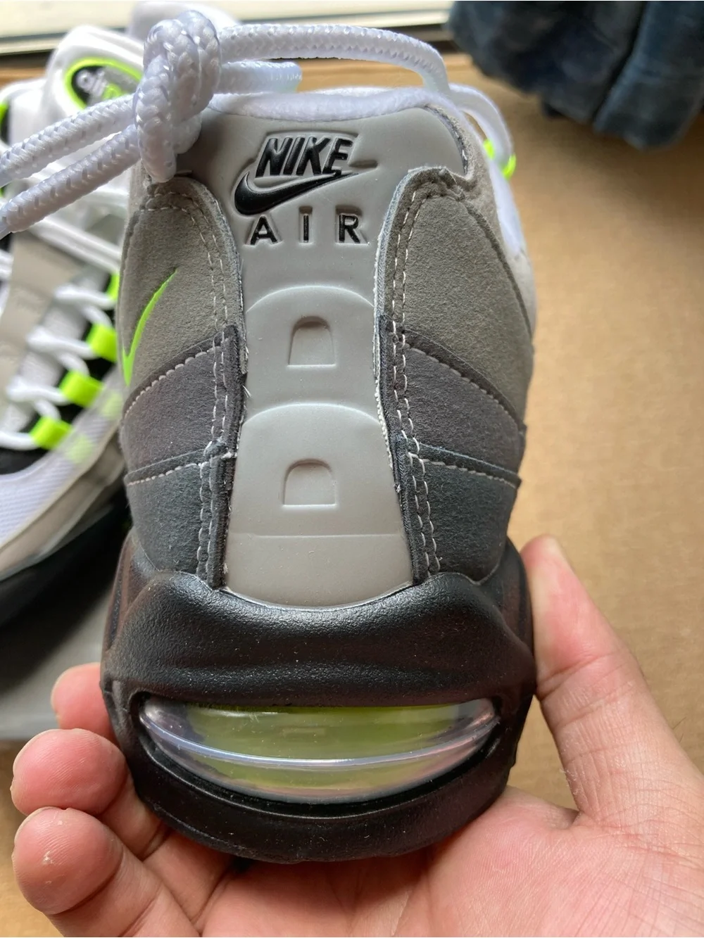 Nike Men’s White, Gray & Volt Air Max Sneakers